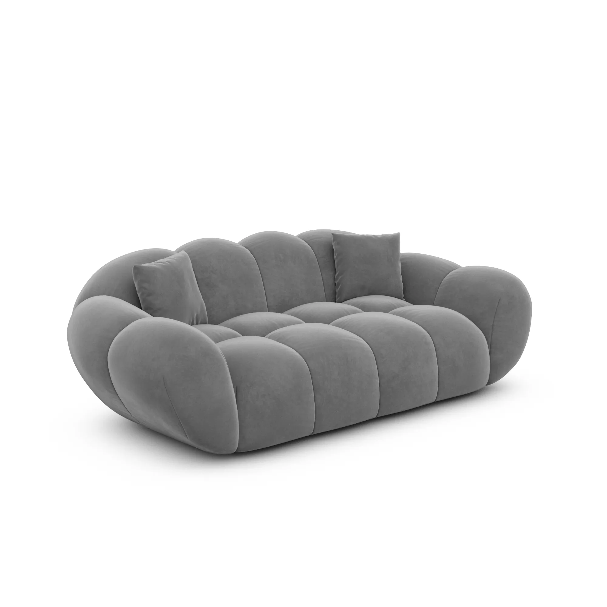 Samtstoff 2-Sitzer Couch Liva