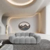 Samtstoff 2-Sitzer Couch Liva