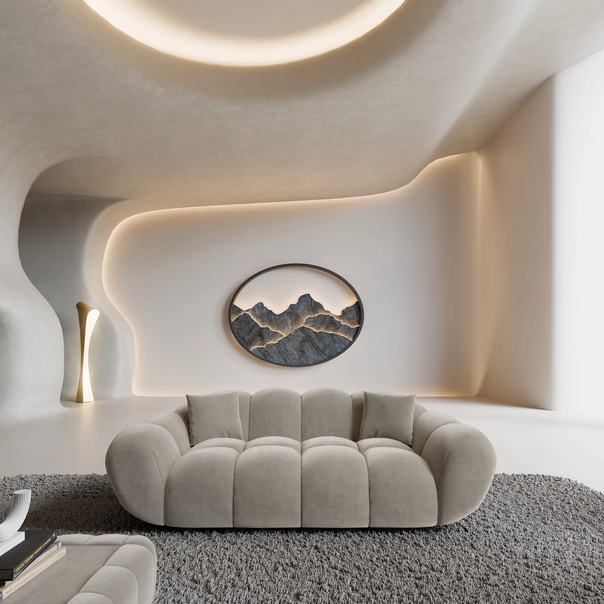Samtstoff 2-Sitzer Couch Liva