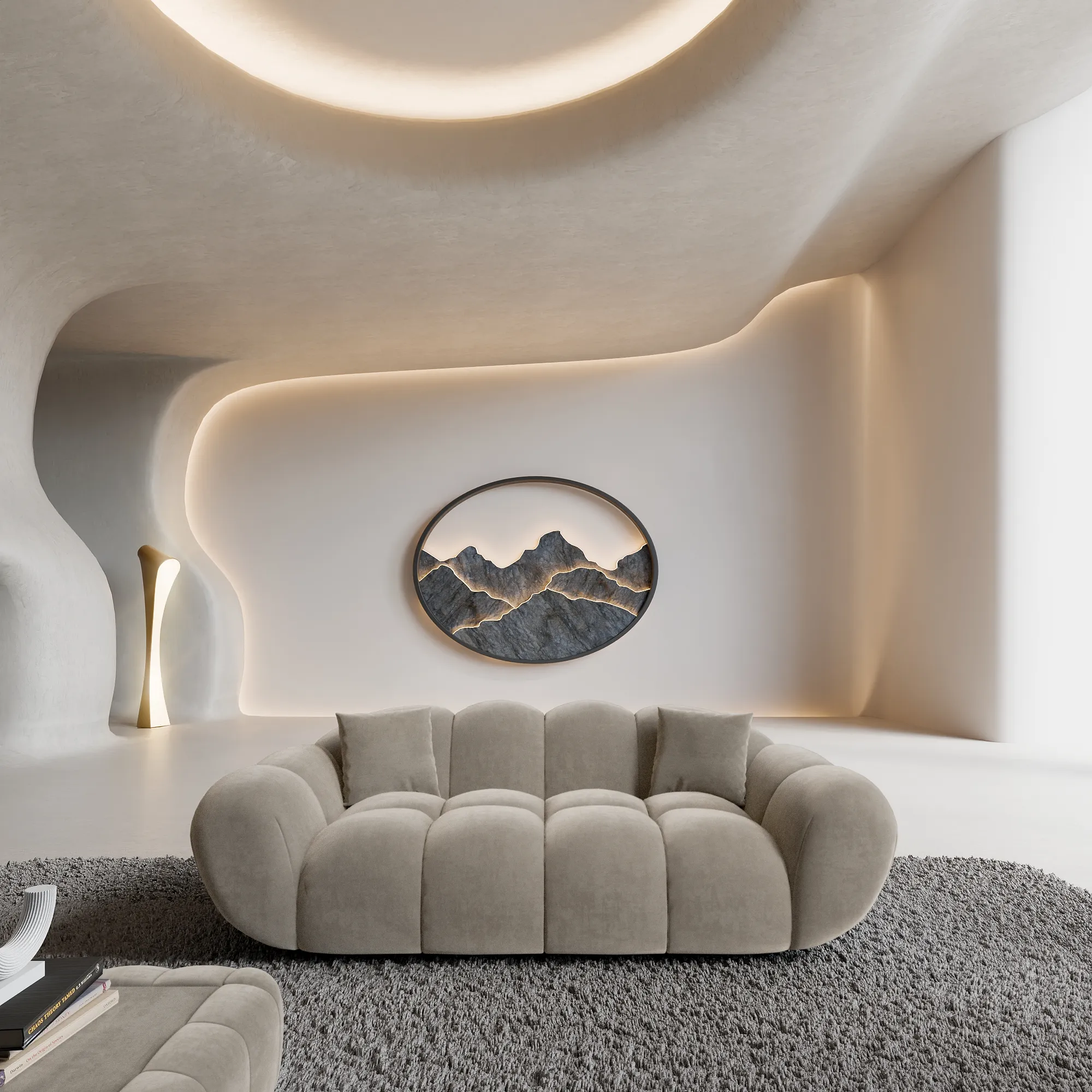 Samtstoff 2-Sitzer Couch Liva