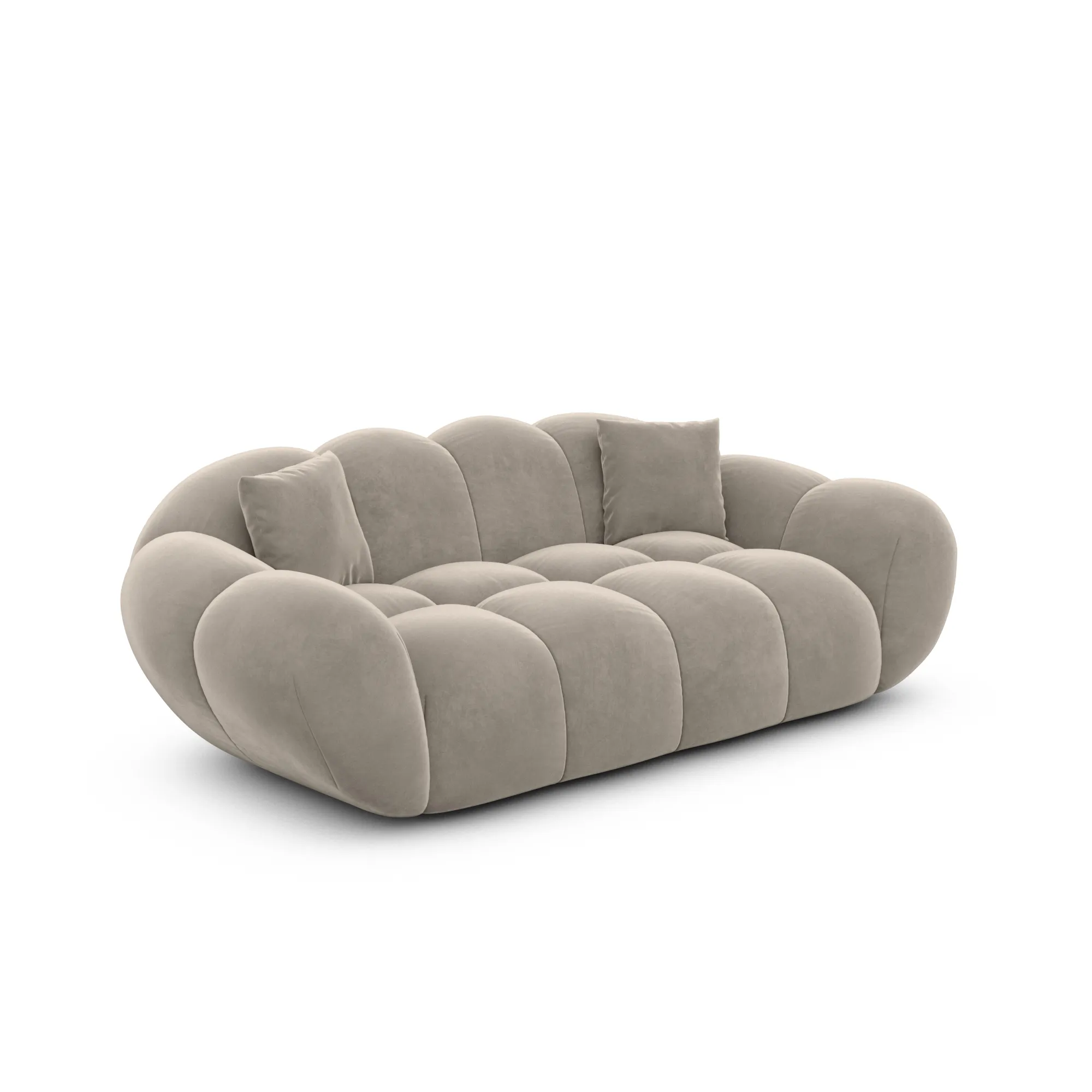 Samtstoff 2-Sitzer Couch Liva