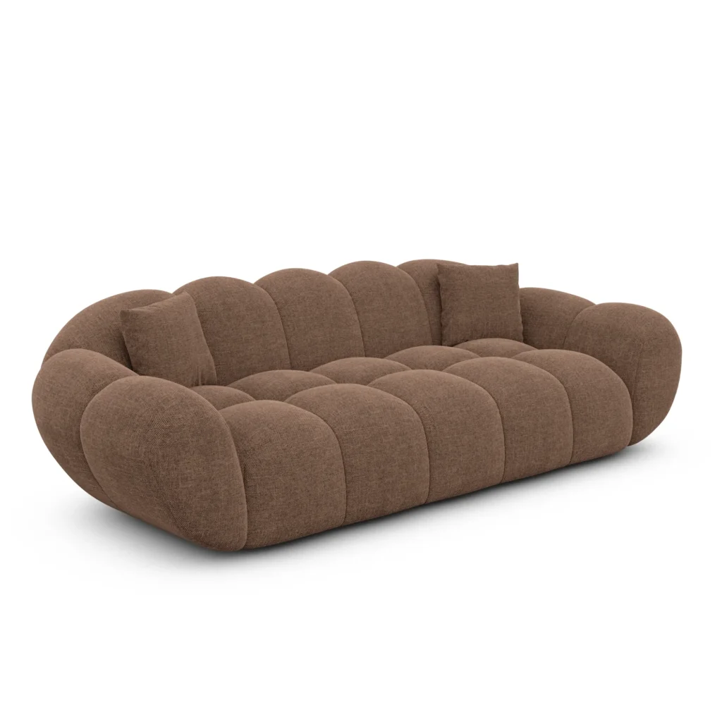 Strukturstoff 3-Sitzer Couch Liva