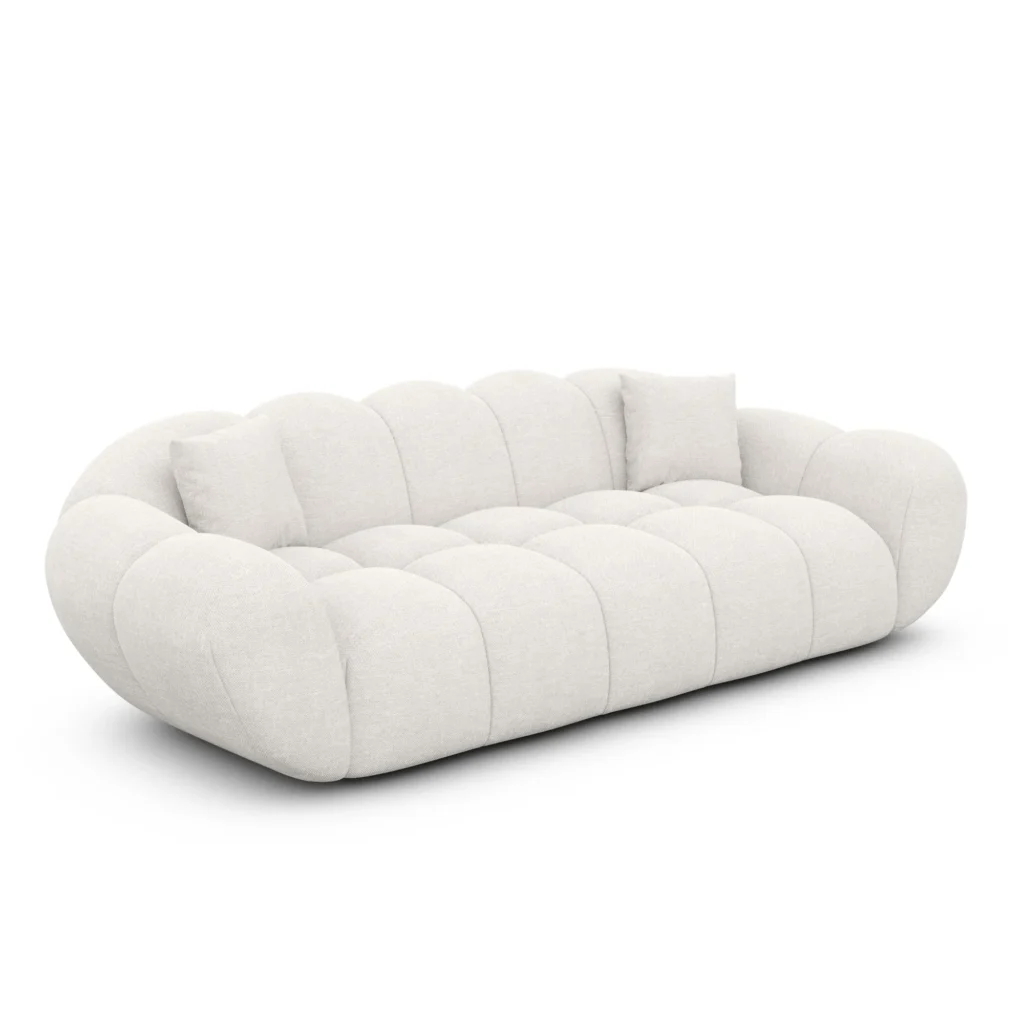 Strukturstoff 3-Sitzer Couch Liva