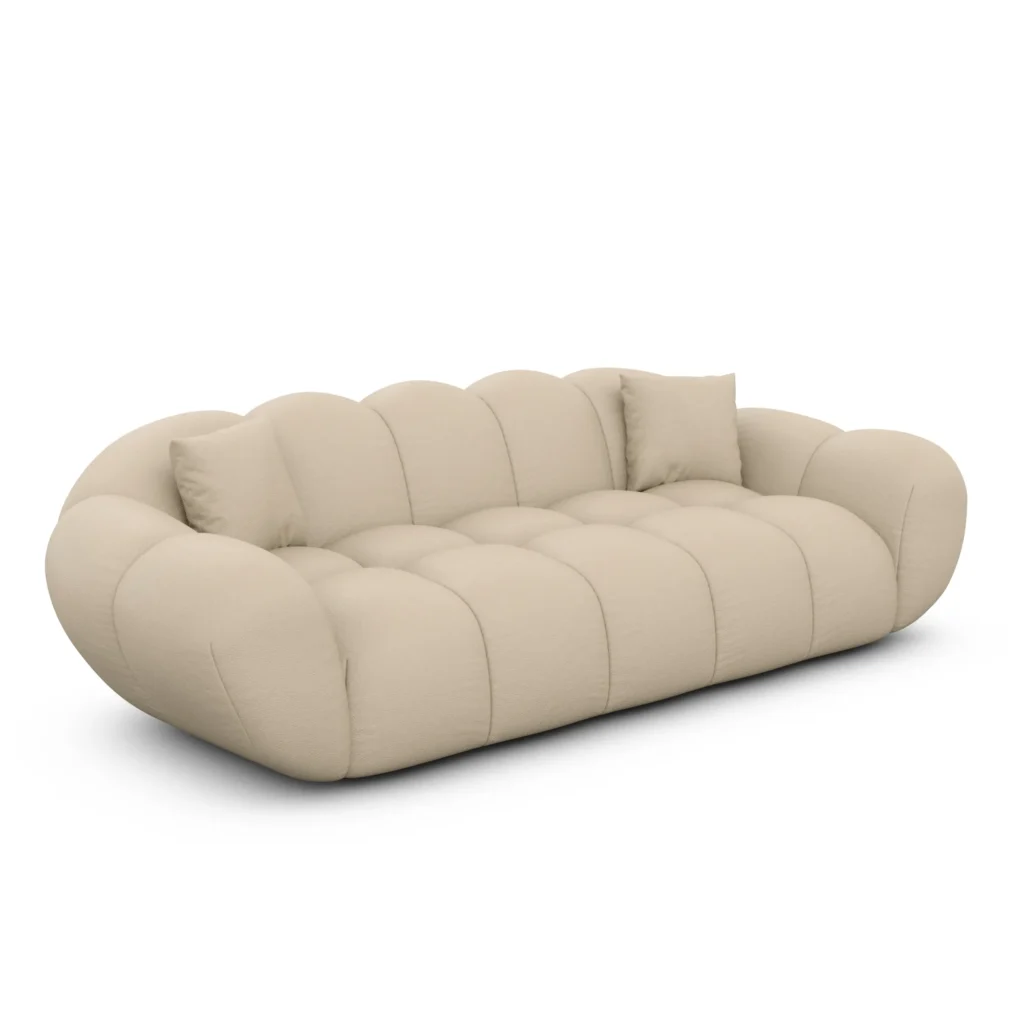 Echtleder 3-Sitzer Couch Liva