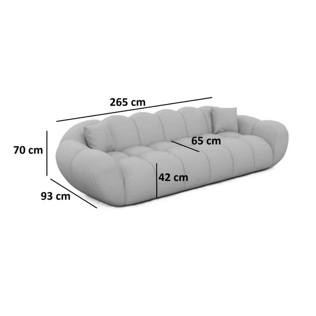 Bouclé 4-Sitzer Couch Liva