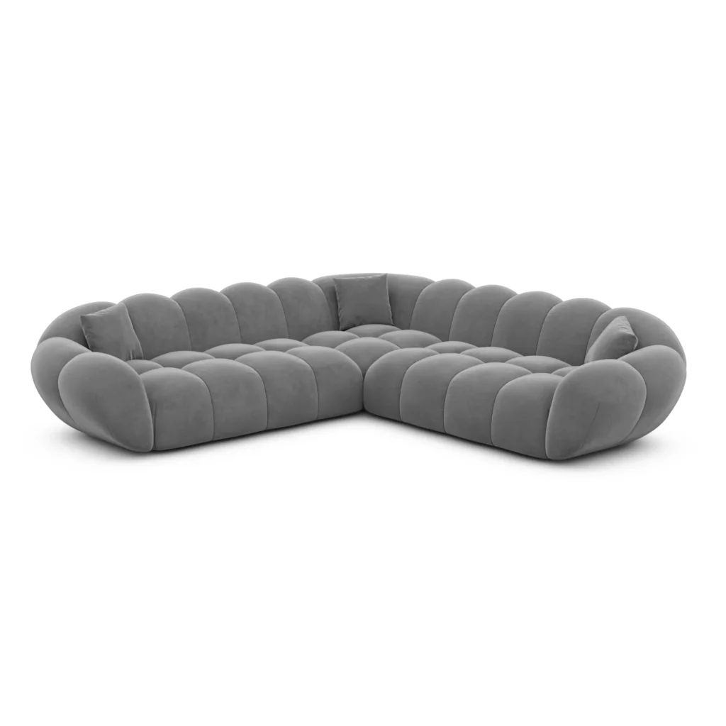 Samtstoff Ecksofa Liva