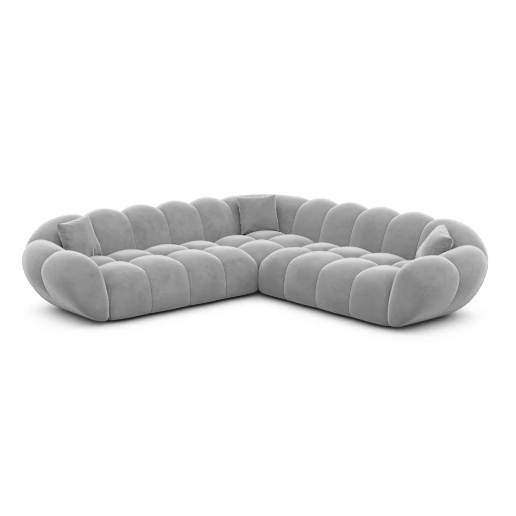 Samtstoff Ecksofa Liva