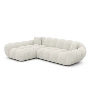 Bouclé L-Form Sofa Liva