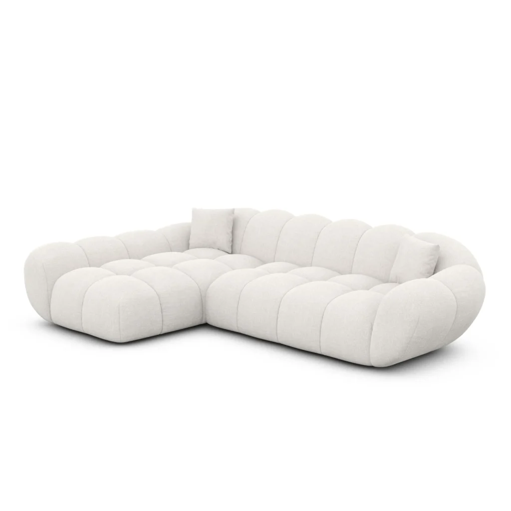 Strukturstoff L-Form Sofa Liva