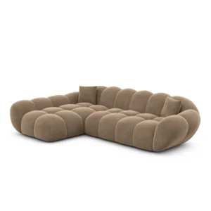 Samtstoff L-Form Sofa Liva