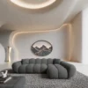 Bouclé L-Form Sofa Liva