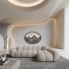 Bouclé L-Form Sofa Liva