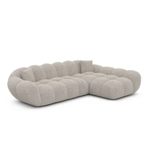 Bouclé L-Form Sofa Liva