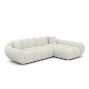Bouclé L-Form Sofa Liva