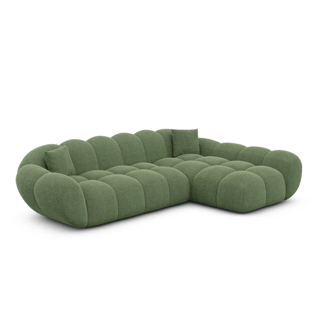 Strukturstoff L-Form Sofa Liva