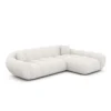 Strukturstoff L-Form Sofa Liva