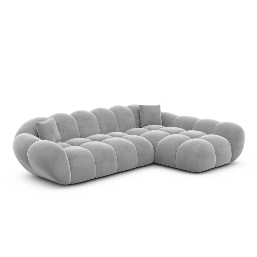 Samtstoff L-Form Sofa Liva