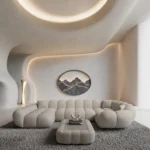 Bouclé U-Form XL Wohnlandschaft Liva