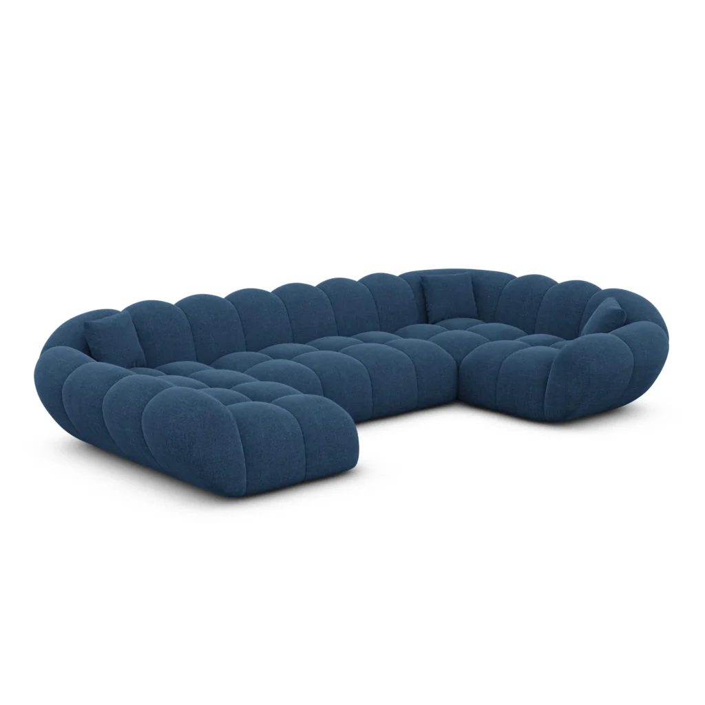 Strukturstoff U-Form XL Wohnlandschaft Liva