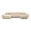 Samtstoff U-Form XL Wohnlandschaft Liva