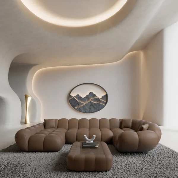 Echtleder U-Form XL Wohnlandschaft Liva
