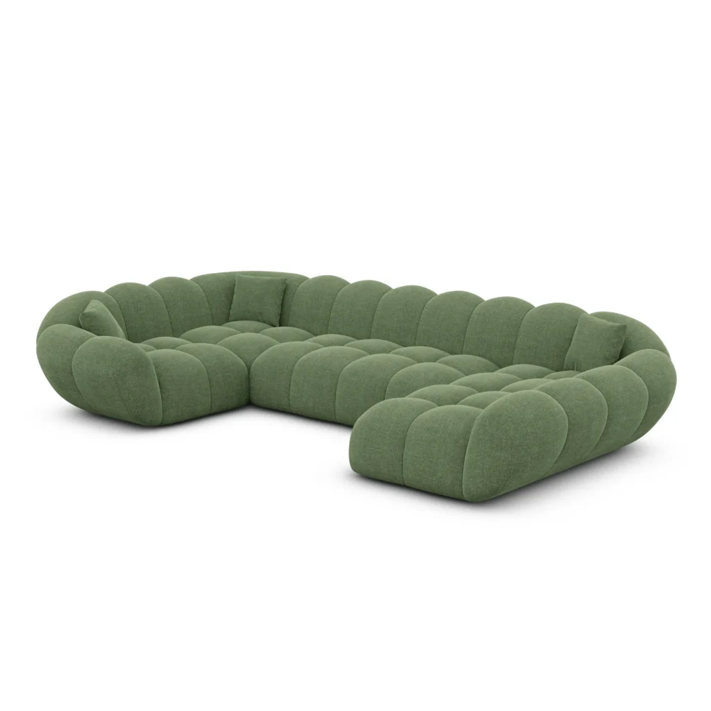 Strukturstoff U-Form XL Wohnlandschaft Liva