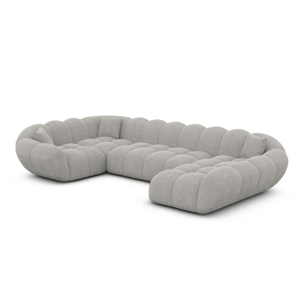Strukturstoff U-Form XL Wohnlandschaft Liva