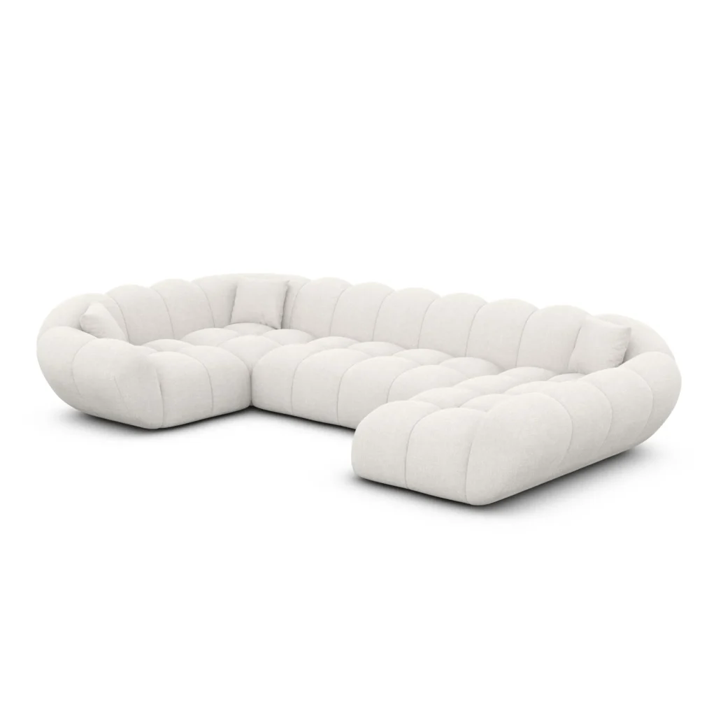 Strukturstoff U-Form XL Wohnlandschaft Liva