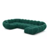 Samtstoff U-Form XL Wohnlandschaft Liva