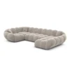Samtstoff U-Form XL Wohnlandschaft Liva