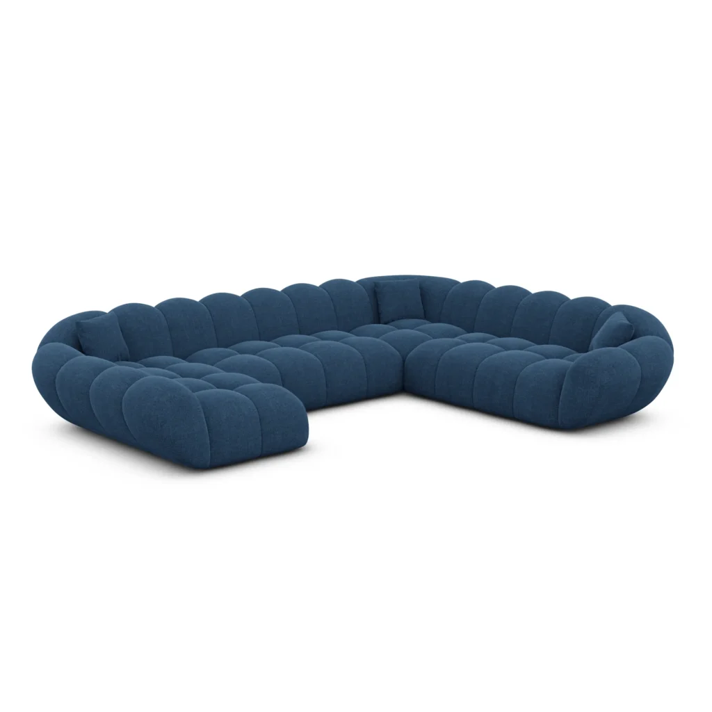 Strukturstoff U-Form XXL Wohnlandschaft Liva
