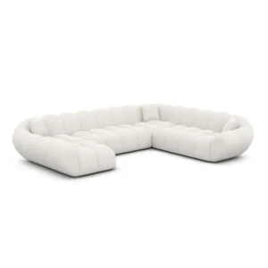 Strukturstoff U-Form XXL Wohnlandschaft Liva