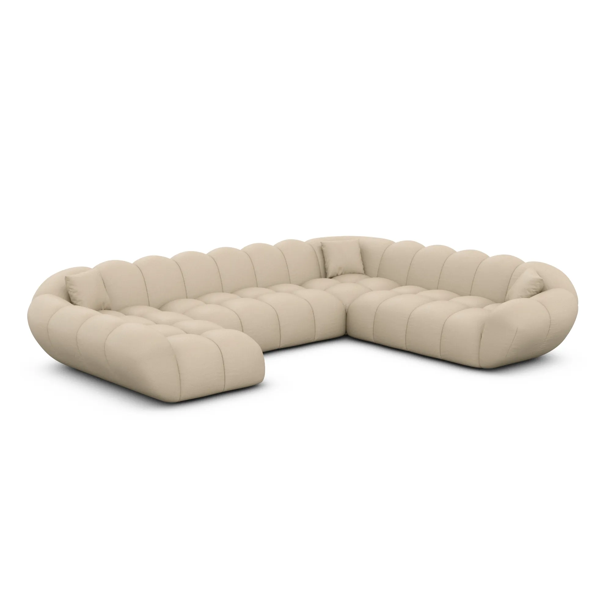 Kunstleder U-Form XXL Wohnlandschaft Liva