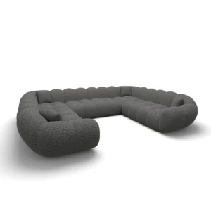 Bouclé U-Form XXL Panorama Sofa Liva