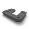 Bouclé U-Form XXL Panorama Sofa Liva