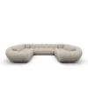 Bouclé U-Form XXL Panorama Sofa Liva