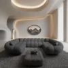 Strukturstoff U-Form XXL Panorama Sofa Liva