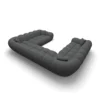 Strukturstoff U-Form XXL Panorama Sofa Liva