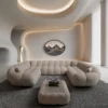 Strukturstoff U-Form XXL Panorama Sofa Liva