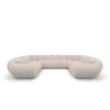 Strukturstoff U-Form XXL Panorama Sofa Liva