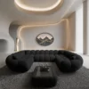Strukturstoff U-Form XXL Panorama Sofa Liva