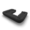 Strukturstoff U-Form XXL Panorama Sofa Liva
