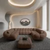 Strukturstoff U-Form XXL Panorama Sofa Liva