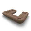 Strukturstoff U-Form XXL Panorama Sofa Liva