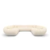 Strukturstoff U-Form XXL Panorama Sofa Liva
