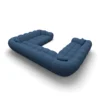 Strukturstoff U-Form XXL Panorama Sofa Liva