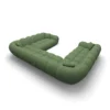 Strukturstoff U-Form XXL Panorama Sofa Liva