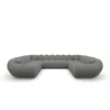 Strukturstoff U-Form XXL Panorama Sofa Liva