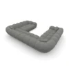 Strukturstoff U-Form XXL Panorama Sofa Liva