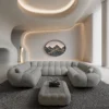 Strukturstoff U-Form XXL Panorama Sofa Liva